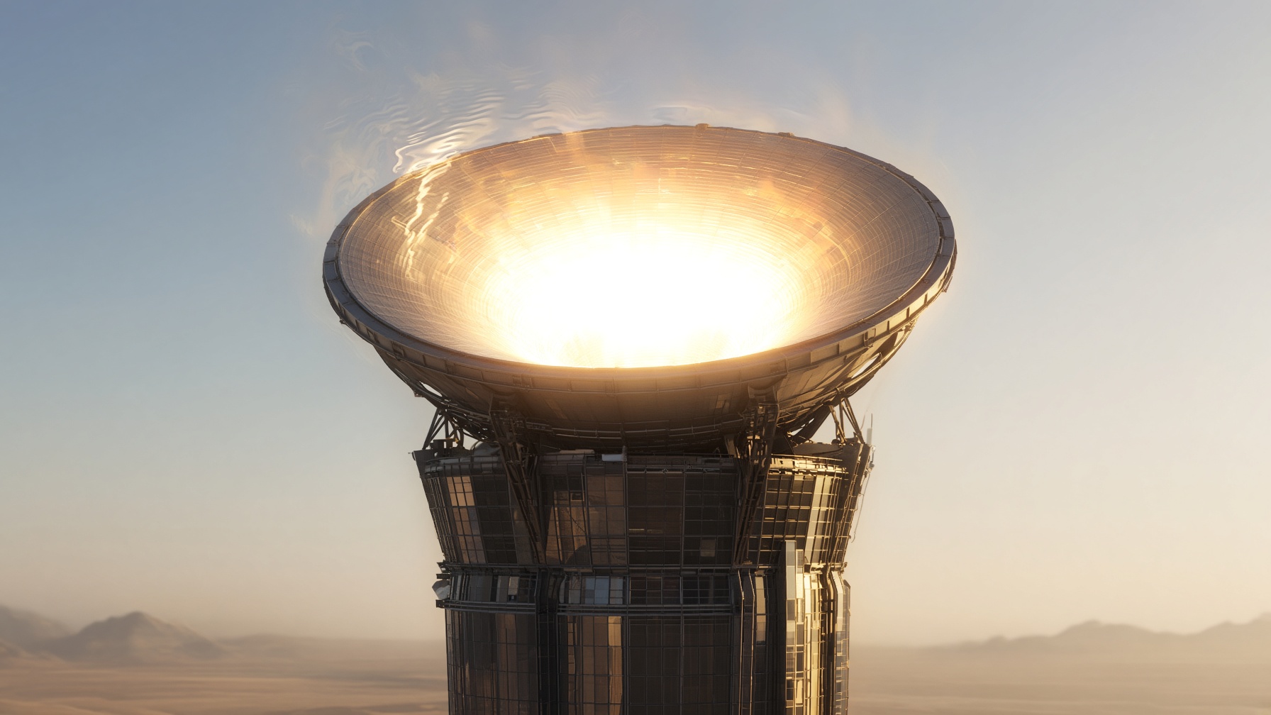 Crown receiver of the rotating solar tower
